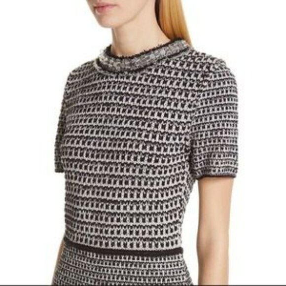 Tory Burch Embellished Tweed Short-Sleeve Dress - Picture 5 of 16
